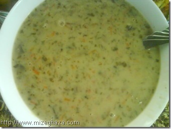 سوپ جو بلغور با شیر